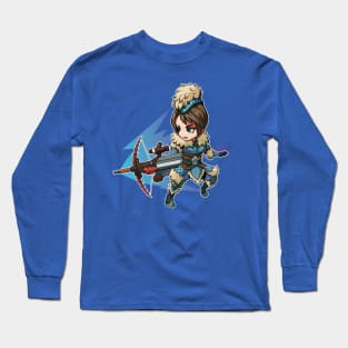 Monster Hunter World Chibi Lightbowgun Long Sleeve T-Shirt